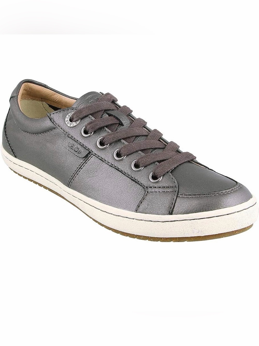 Taos Footwear Men's Low-Top Sneaker in Gray and Cream